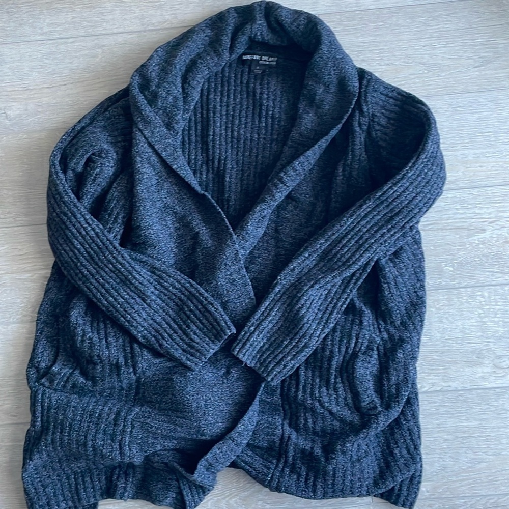 Barefoot Dreams CozyChic Lite XL Open Blue Grey Cardi